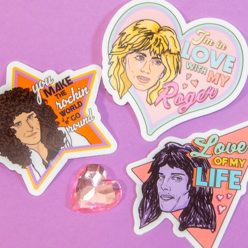 Queen Sticker Pack Queen Band Music Art Gift Valentines Etsy
