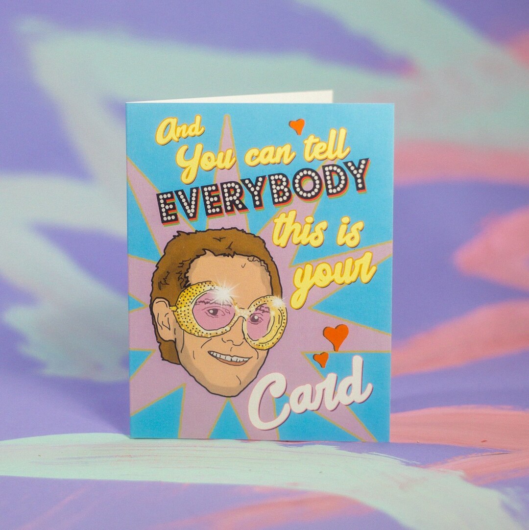 Elton John Greeting Card Birthday Card Mothers Day Fathers - Etsy Canada