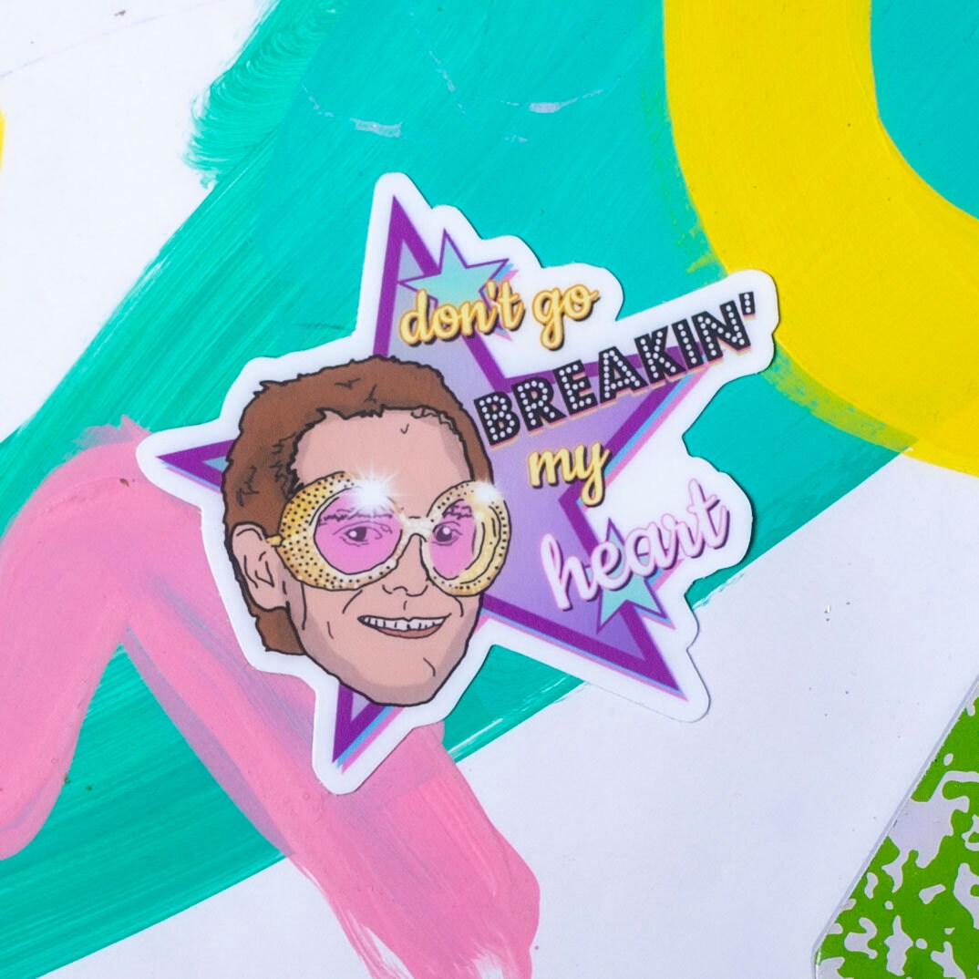 Elton John Vinyl Sticker Die Cut Sticker Rocketman Music Etsy UK