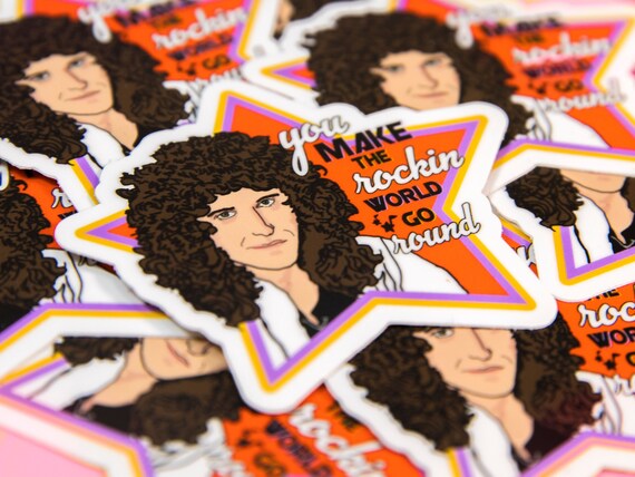 Brian May Sticker Die Cut Queen Band Stocking Stuffer Etsy
