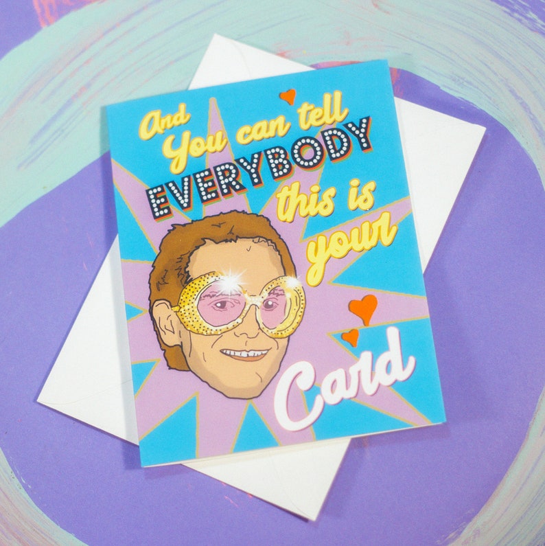 Elton John Greeting Card Birthday Card Mothers Day Fathers - Etsy Canada