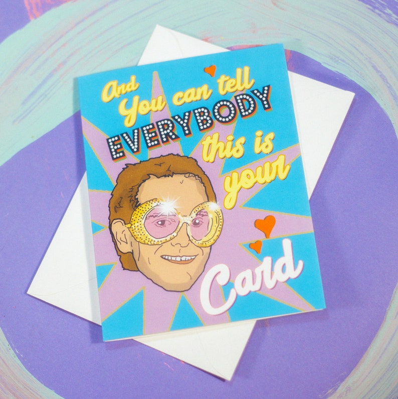 Elton John Greeting Card Birthday Card Mothers Day Fathers - Etsy Canada