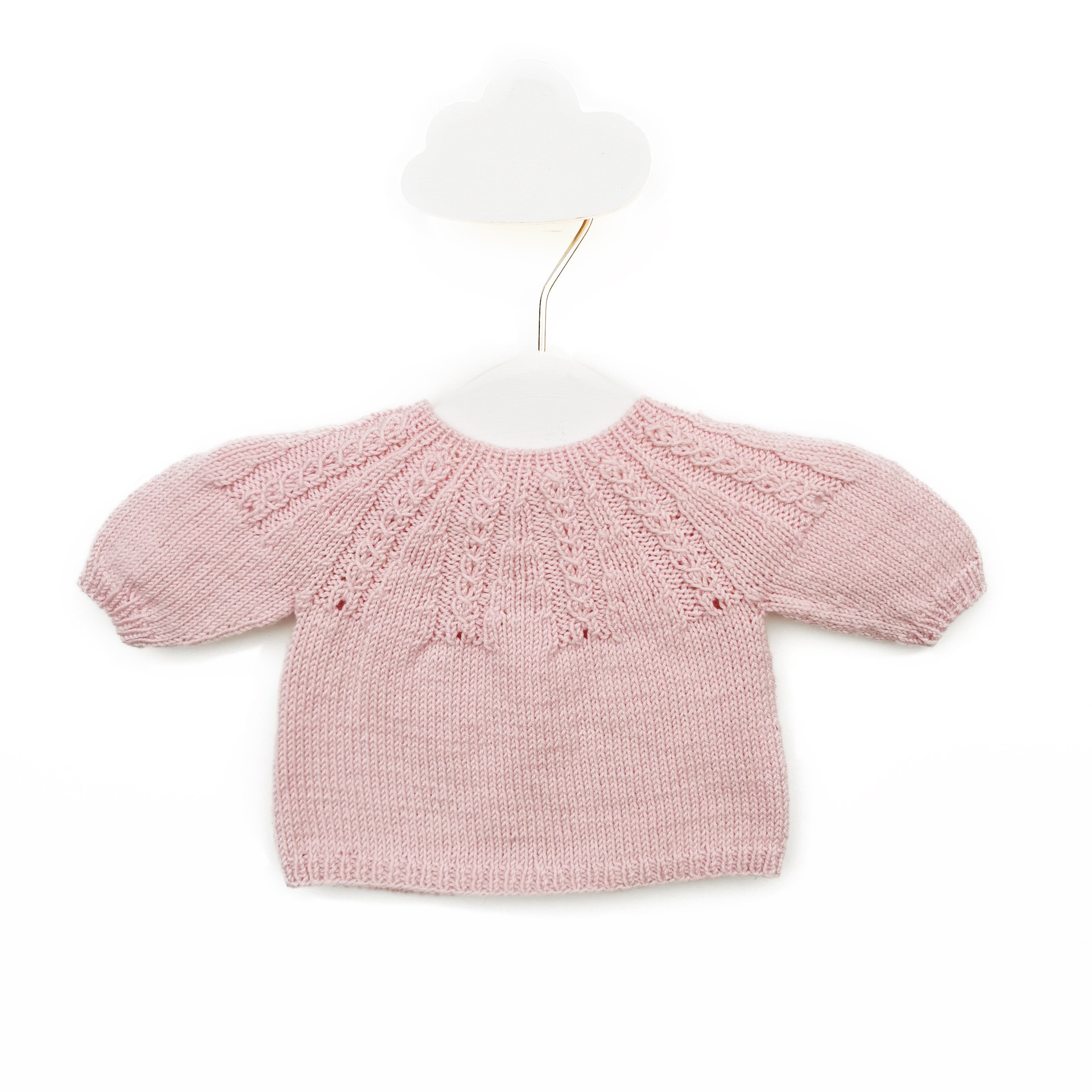 Hand Knitted Baby Girl Cardigan Pink Seamless Baby Sweater - Etsy UK