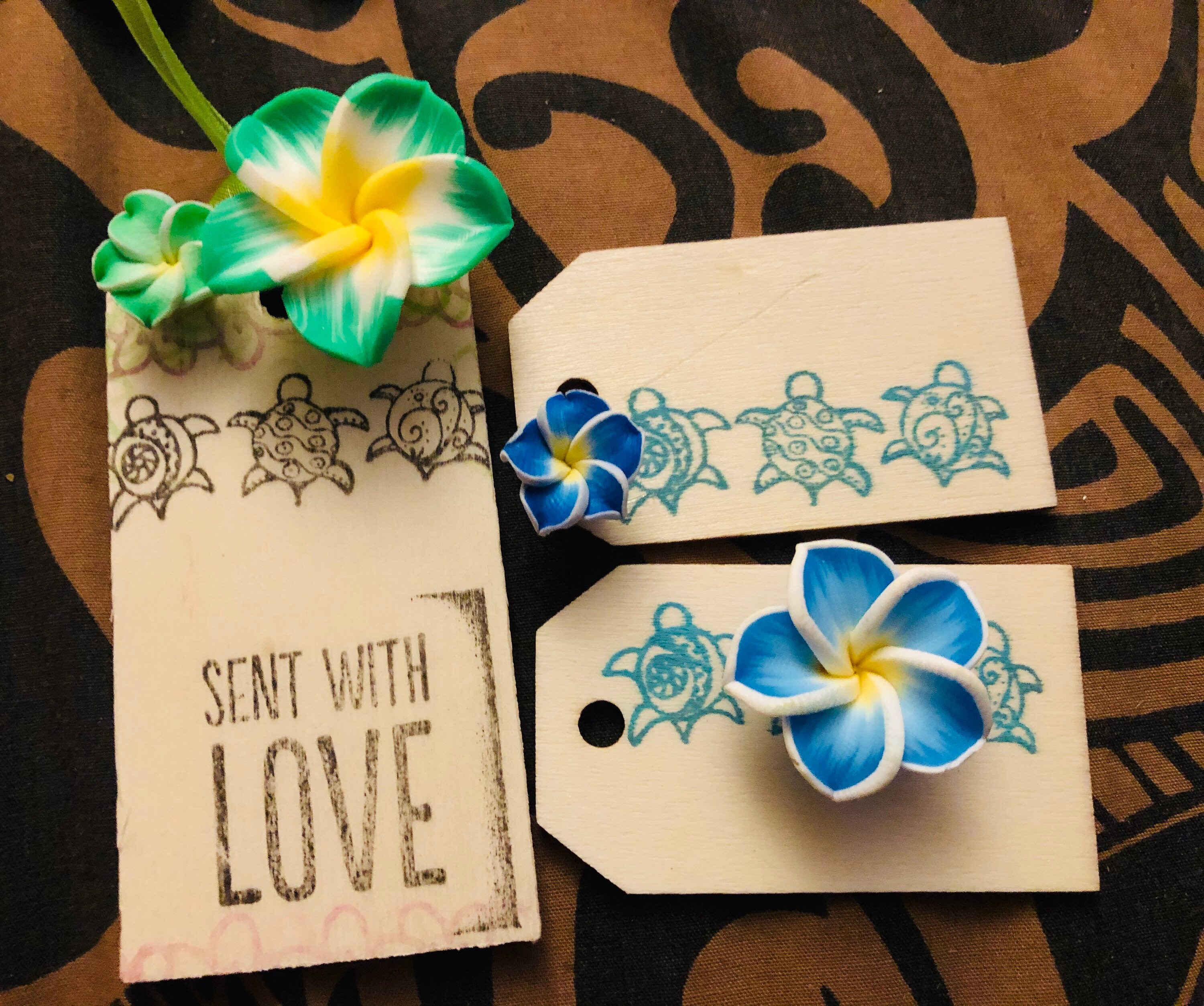 Sent With Aloha Wooden Gift Tags Etsy UK