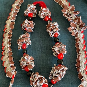 Senior Night! 2 lei combo: Kukui Nut & Sports Ribbon leis
