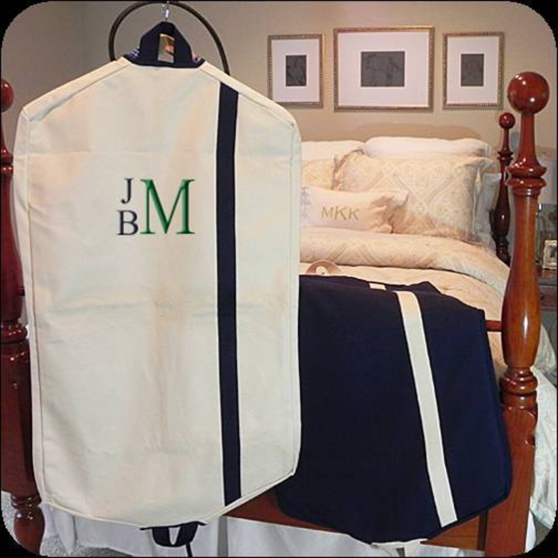 Monogrammed garment bag garment bag carry on travel bag Etsy