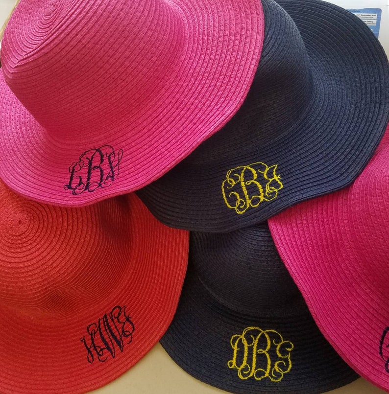 monogrammed sun hats