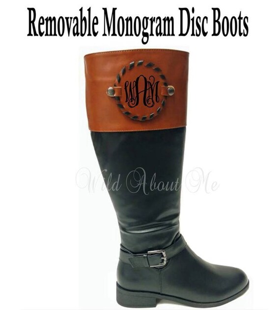 monogram boots wide calf