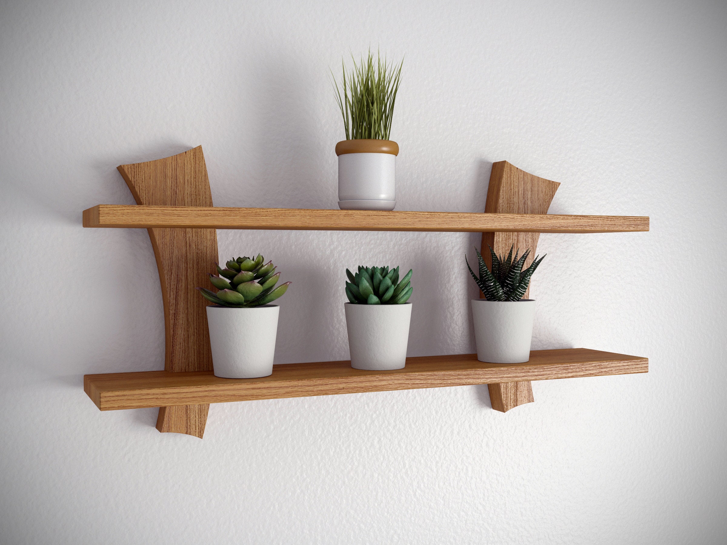 Holzregal Mini Deko Wandregal Pflanzenständer | Etsy