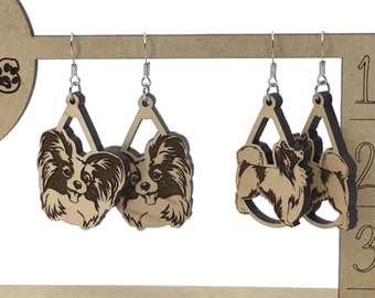 Papillon wood earrings - choice of styles