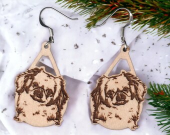 Pekinese earrings - choice of style