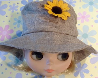 Gorra lino girasol * Blythe * Pullip *