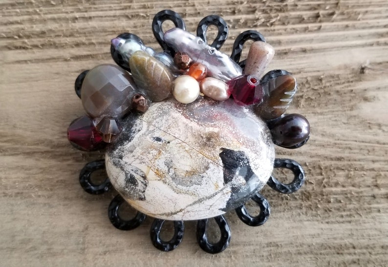 Jasper Cluster Brooch