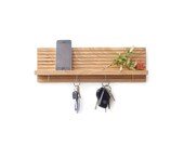 Key Rack, Entryway Organizer, Key Holder for Wall, Gift for Men, Floating Shelf, Shelf With Hooks, Wood Shelf, Wedding Gift, Wall Key Holder