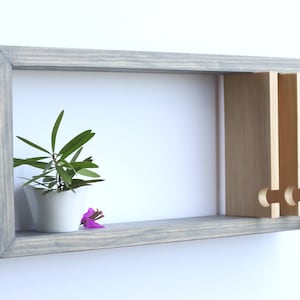Entryway Key Rack - Key Holder for Wall, Shelf With Hooks, Entryway Organizer, Key Holder Shelf, Wall Organizer, Mail and Key Rack