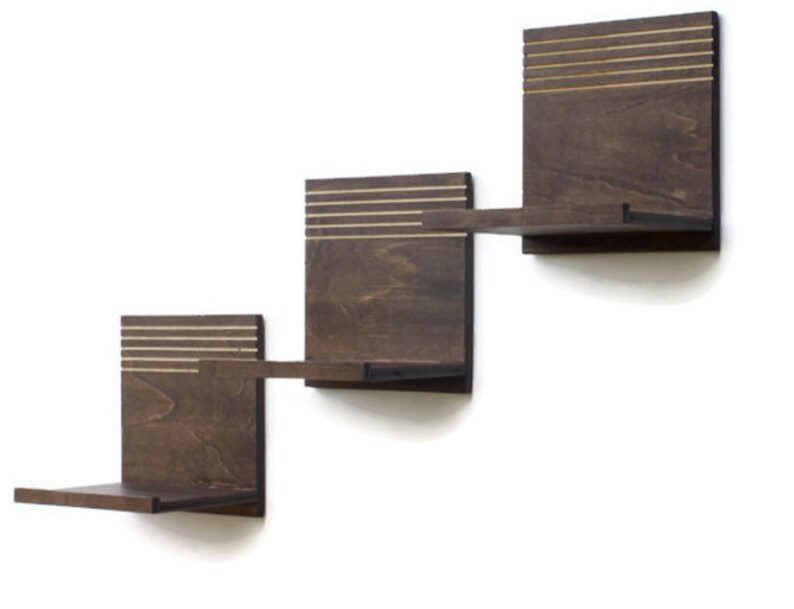 Floating Shelves x3 Wood Shelves Floating Wood Shelf Etsy