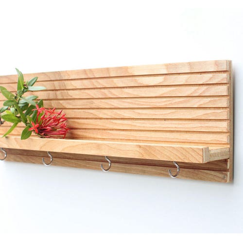 10 Custom Key Holder With Shelfmodern Shelf Etsy