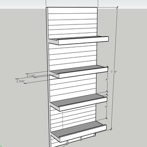 Custom 4 Shelf Vertical Key Holder