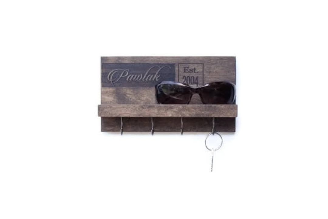 Personalized Key Rack Personalized Key Holder for Wall With Shelf ...
