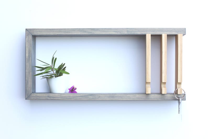 Organizador de llaves para entrada, llavero de pared, estante para llaves, decoración, ganchos de pared, estante para llaves imagen 2