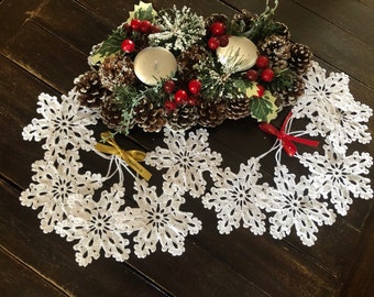 Crochet snowflakes/Christmas ornament/Christmas tree Decoration/Handmade gift