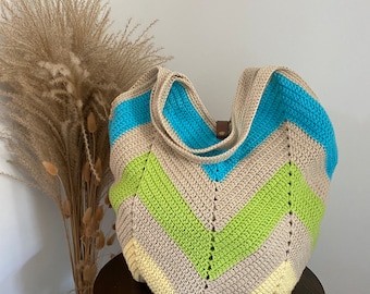 Crochet summer bag/Handmade colourful bag/Handmade gift