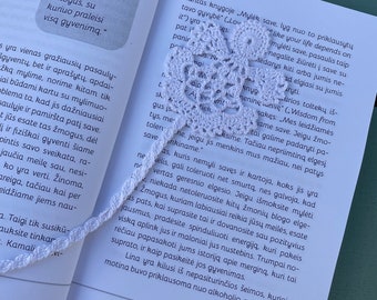 Beautiful crochet little Angel bookmark/Handmade angel ornament/handmade gift