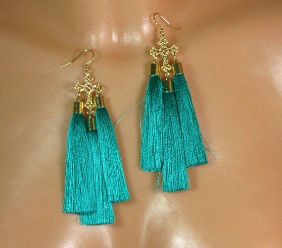 Green Color Mirror Earrings (MRE126GRN)