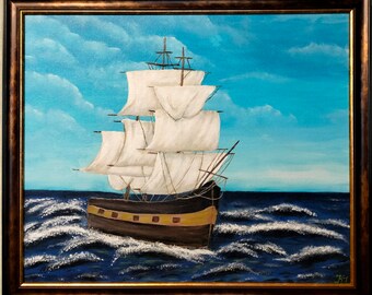 picture - Sailing ship at sea