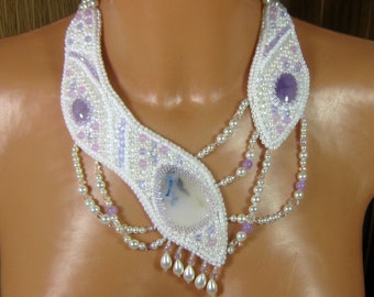 Serenade - necklace, necklace, bead embroidery