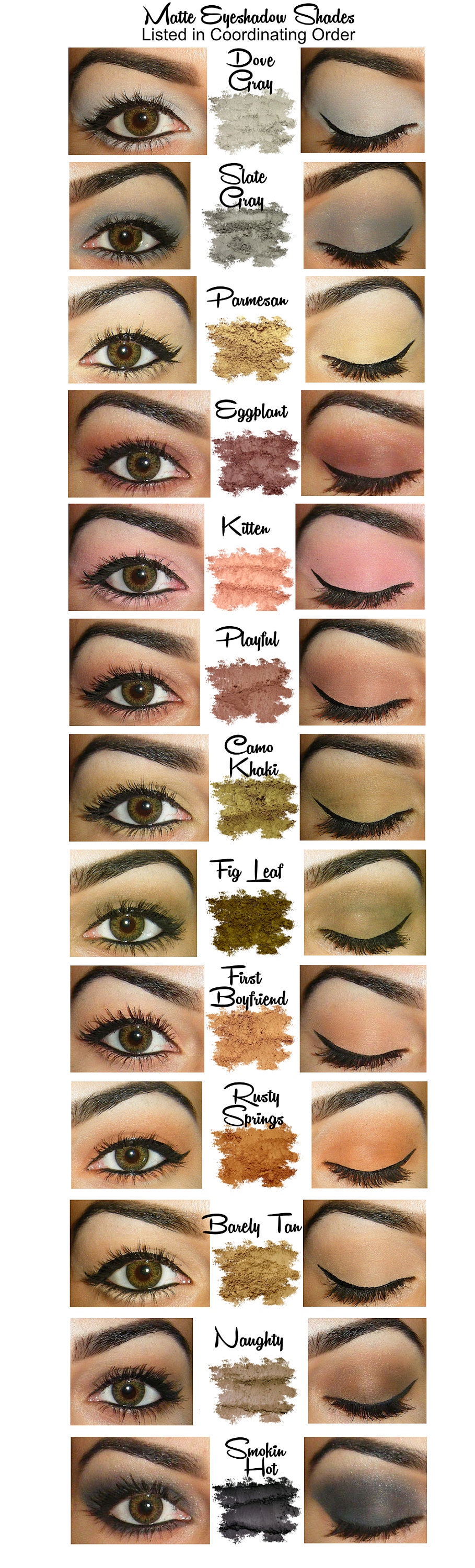 Matte Eyeshadow No Shimmer Eyeshadow with Zero Talc Etsy