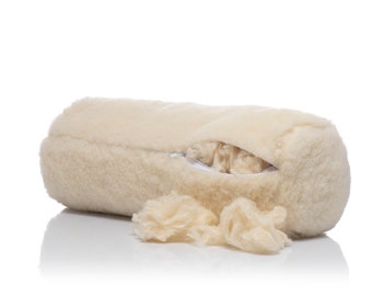 Insert not Included Saffron Round Bolster Cover Faux Silk Yoga Massage Neck Pillow Removable 6X20 White Cover ONLY Not Stuffed
