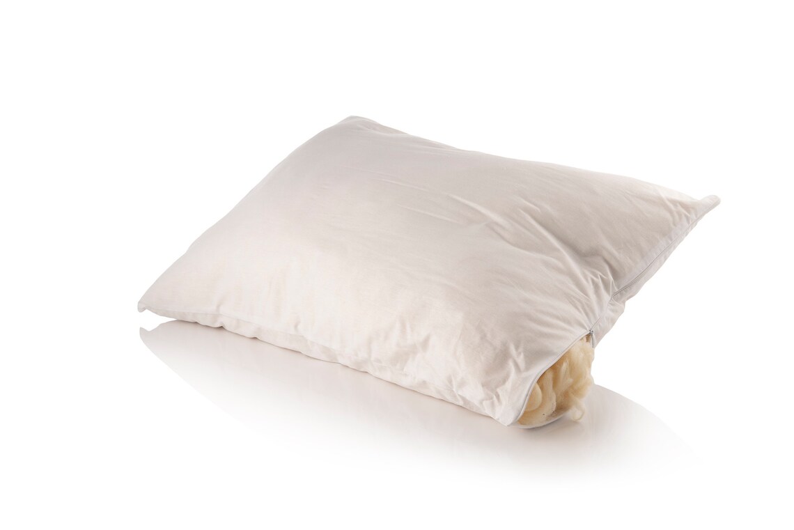 Wool Filled Pillow Soft Pillow Organic Wool Pillow Non Etsy