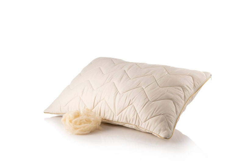 luxury pillow sleep pillow best pillow for neck pain lambwool quilted pillowcase Organic lambwool gold line quilted pillow