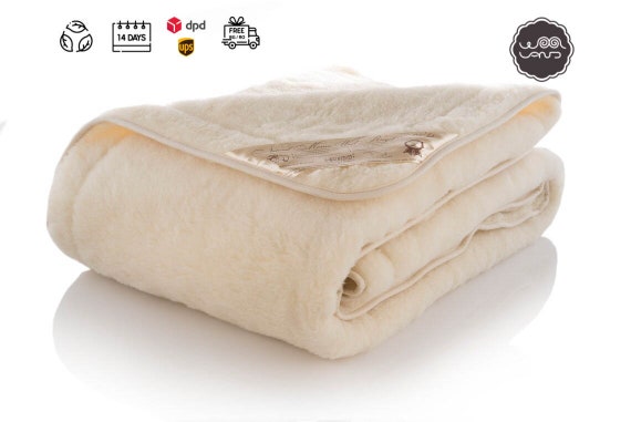 Lana Merino Manta/Cobertor Natural Cama tirar todos los tamaños Woolmark Regalo Perfecto 