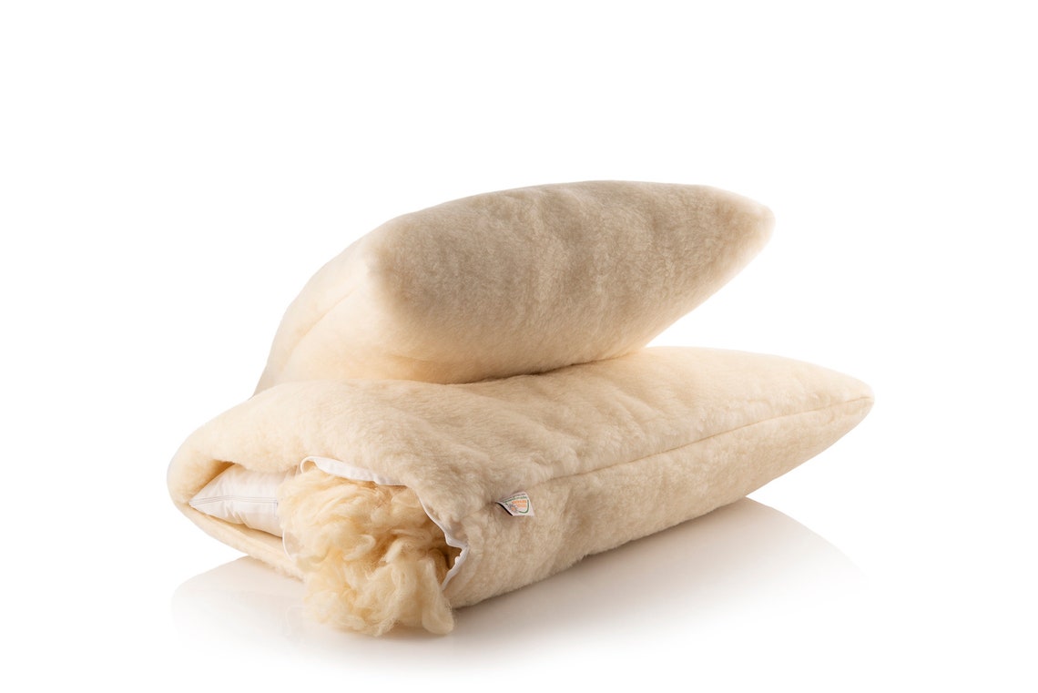 Organic Wool Pillow Sleeping Pillow Wool Pillow Case Raw Etsy