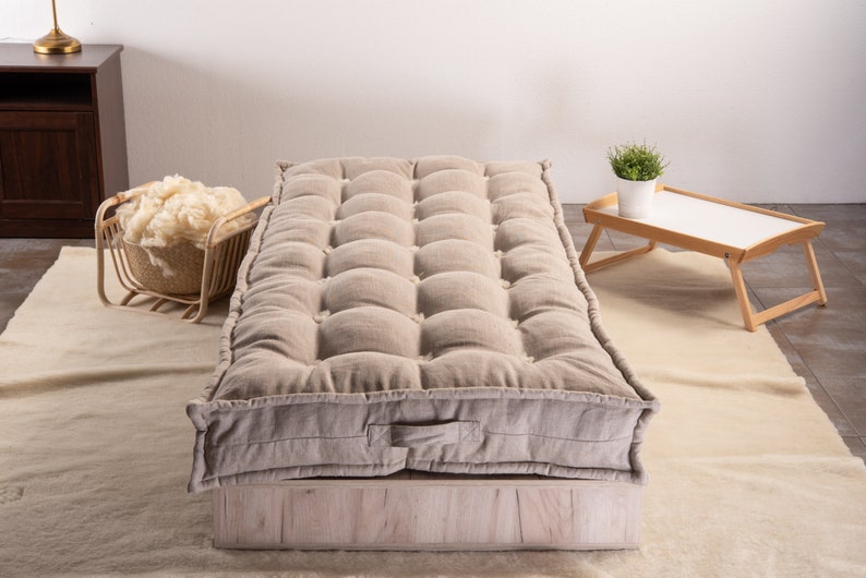 Natural linen and wool mattress 7 Wool mattress Raw Etsy