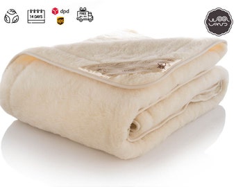 Soft Blanket, Warm Organic Blanket, Merino Wool Blanket, Handmade Blanket, Organic Wool Blanket, Hypoallergenic Cover, Baby Blanket