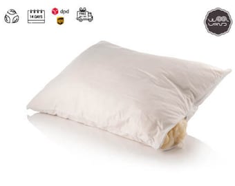 Wool Filled Pillow, Soft Pillow, Organic Wool Pillow, Non Chemicals Pillow, Natural Bed Pillow, Hypoallergenic Bed Pillow, Sleeping Pillow