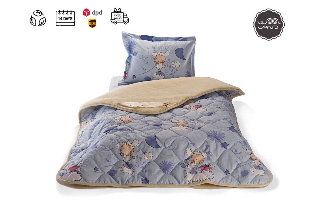 Baby Wool Blanket, Kids Wool Blanket, Natural Bedding, Hypoallergenic