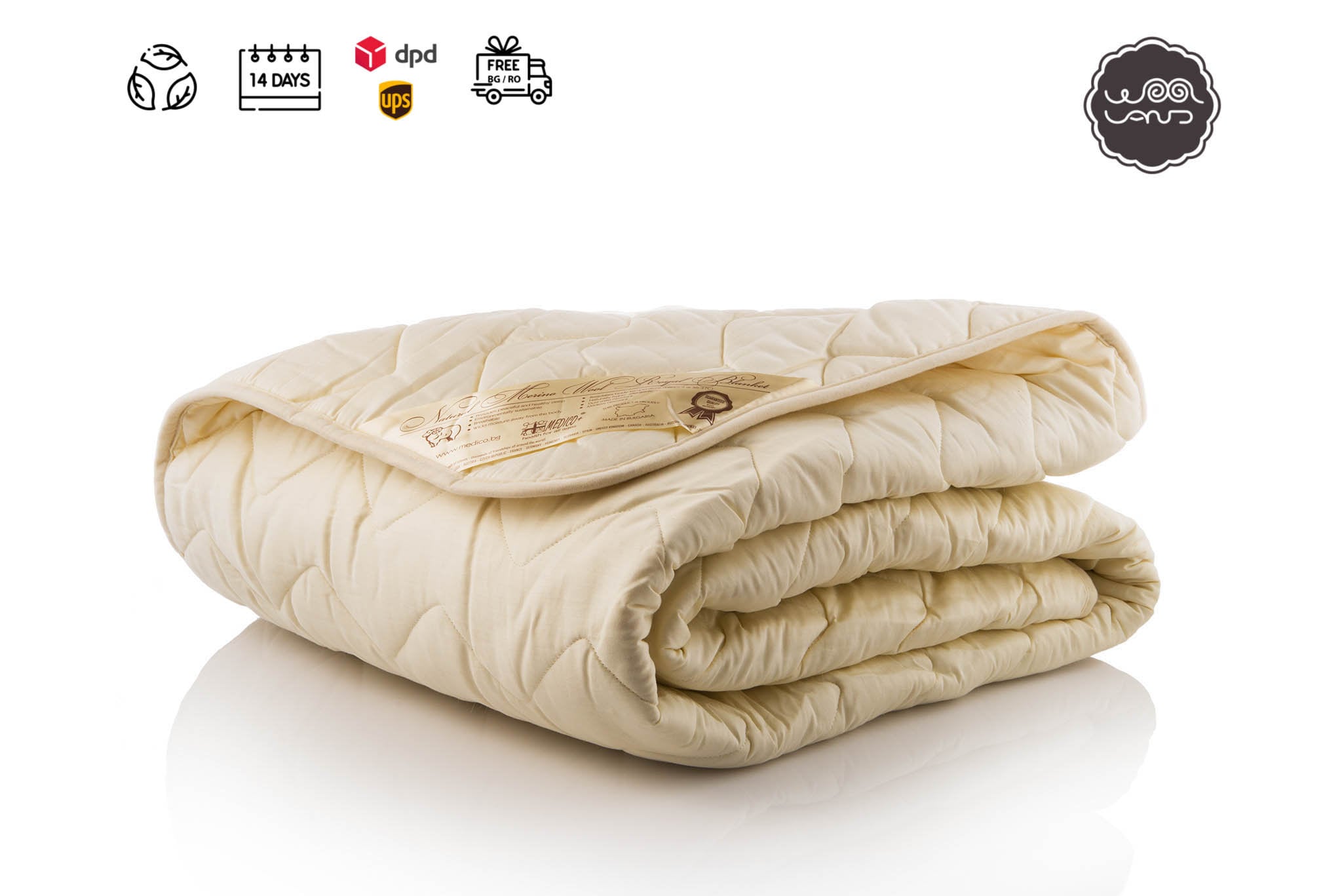 Wool Filled Blanket Cotton Blanket Hypoallergenic Warm - Etsy Singapore