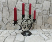 Iron candlestick table decor Black metal candlestick Black candelabra iron candlestick metal taper candle holder hand made iron candlestick