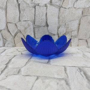 ON SALE Vintage Glass Bowl, Cobalt Blue Bowl, Serving Bowl, Blue kitchen Vintage Cobalt Blue Glassware Christmas gift Free shipping tracking