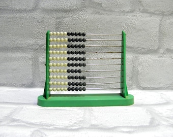 Vintage Plastic Abacus: Retro Math Toy, Bulgarian Educational Tool