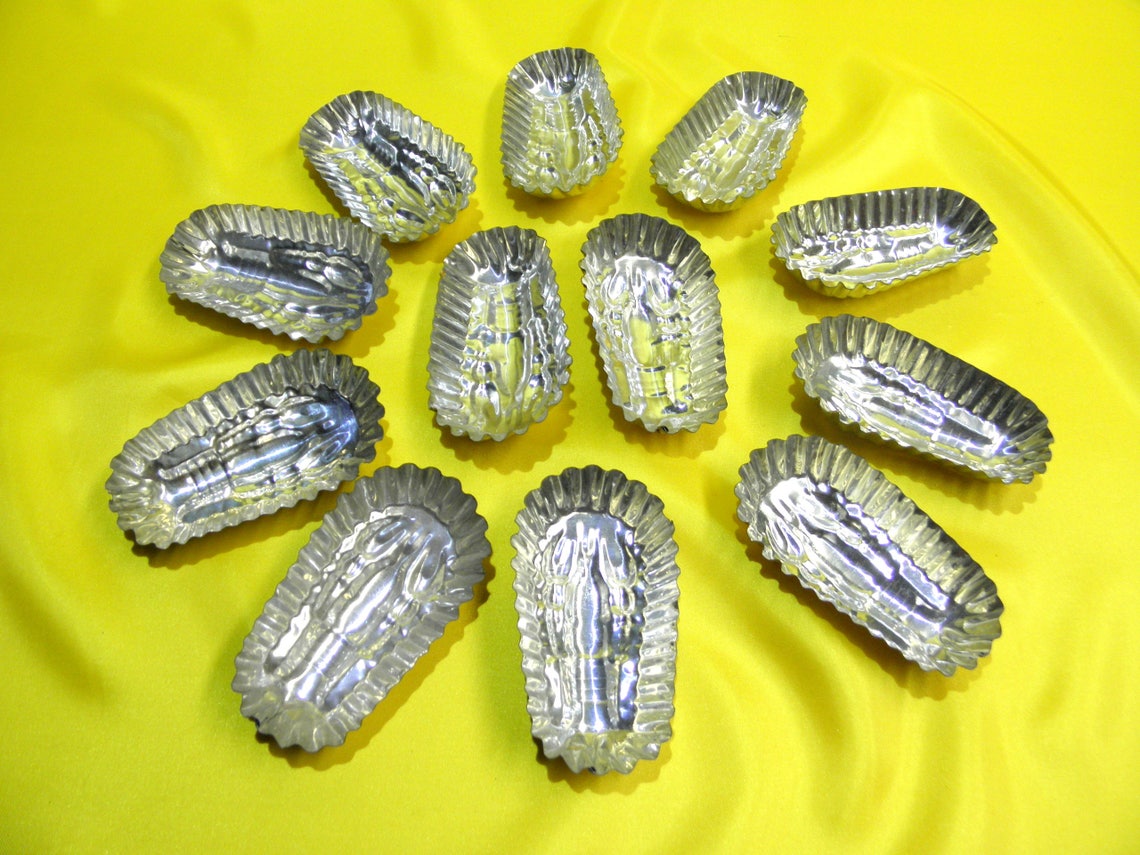 Buy 12 Vintage Small Pastry Tin Molds Set of 12 Candy Jello Online in