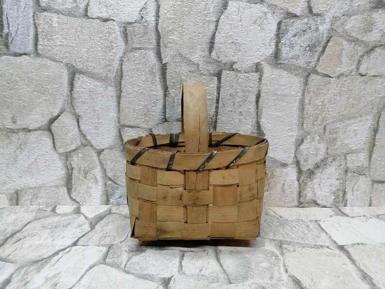 Vintage Wicker Basket Small Wicker Basket Purse Wicker Etsy