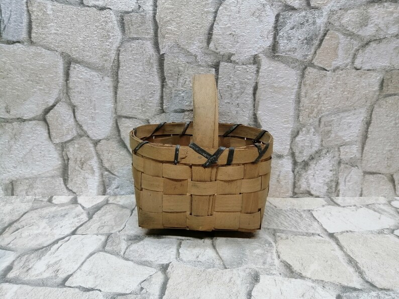 Vintage Wicker Basket Small Wicker Basket Purse Wicker Etsy