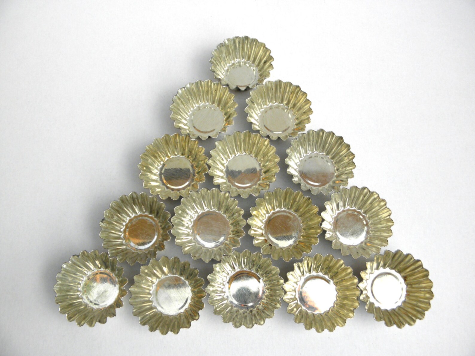 15 pcs Vintage Small Pastry Tin Molds Set of 15 Candy Jello Etsy