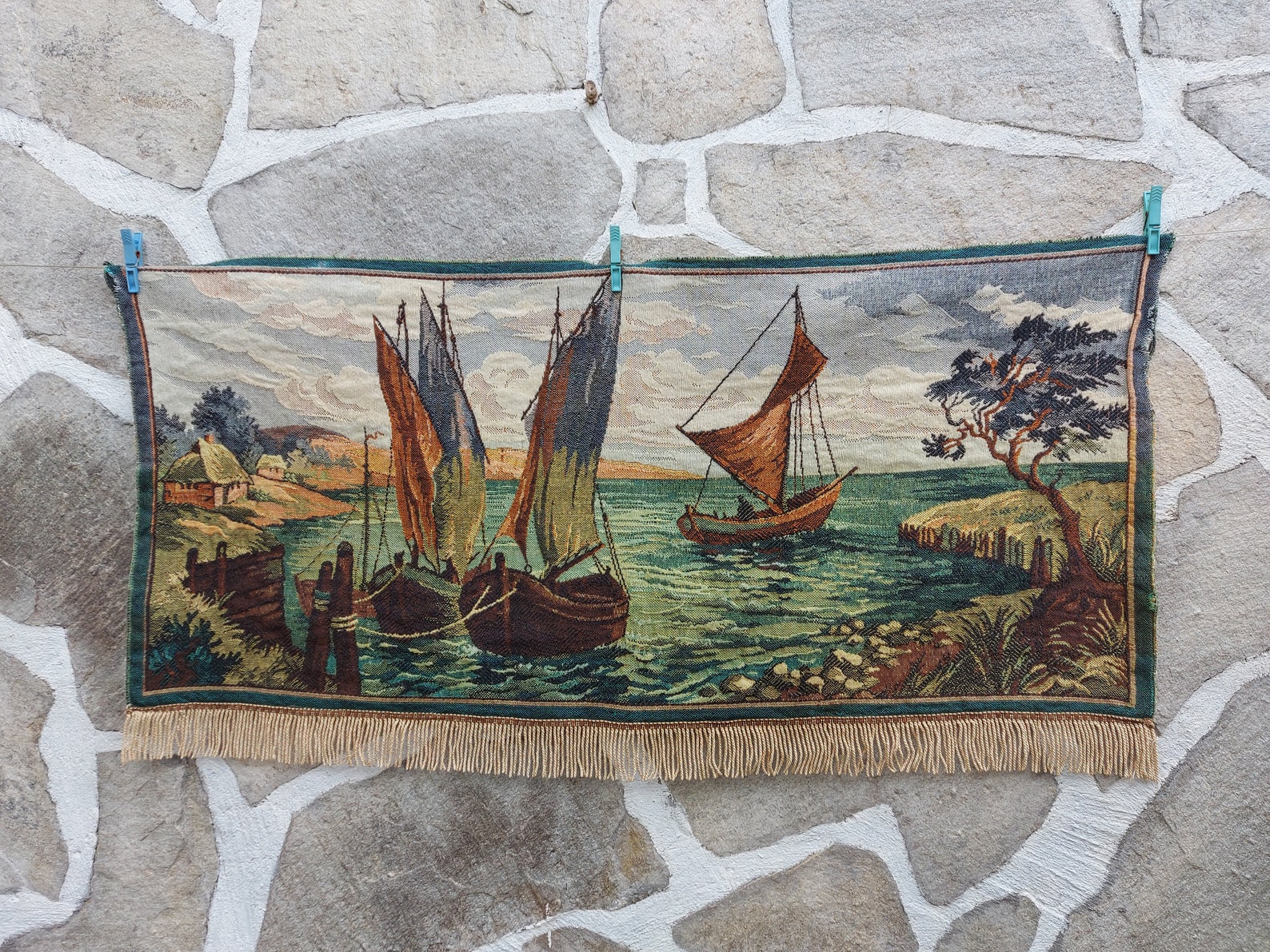 Gobelin JACQUARD Tapestry Sea Scene Jacquard Tapestry Wall Etsy