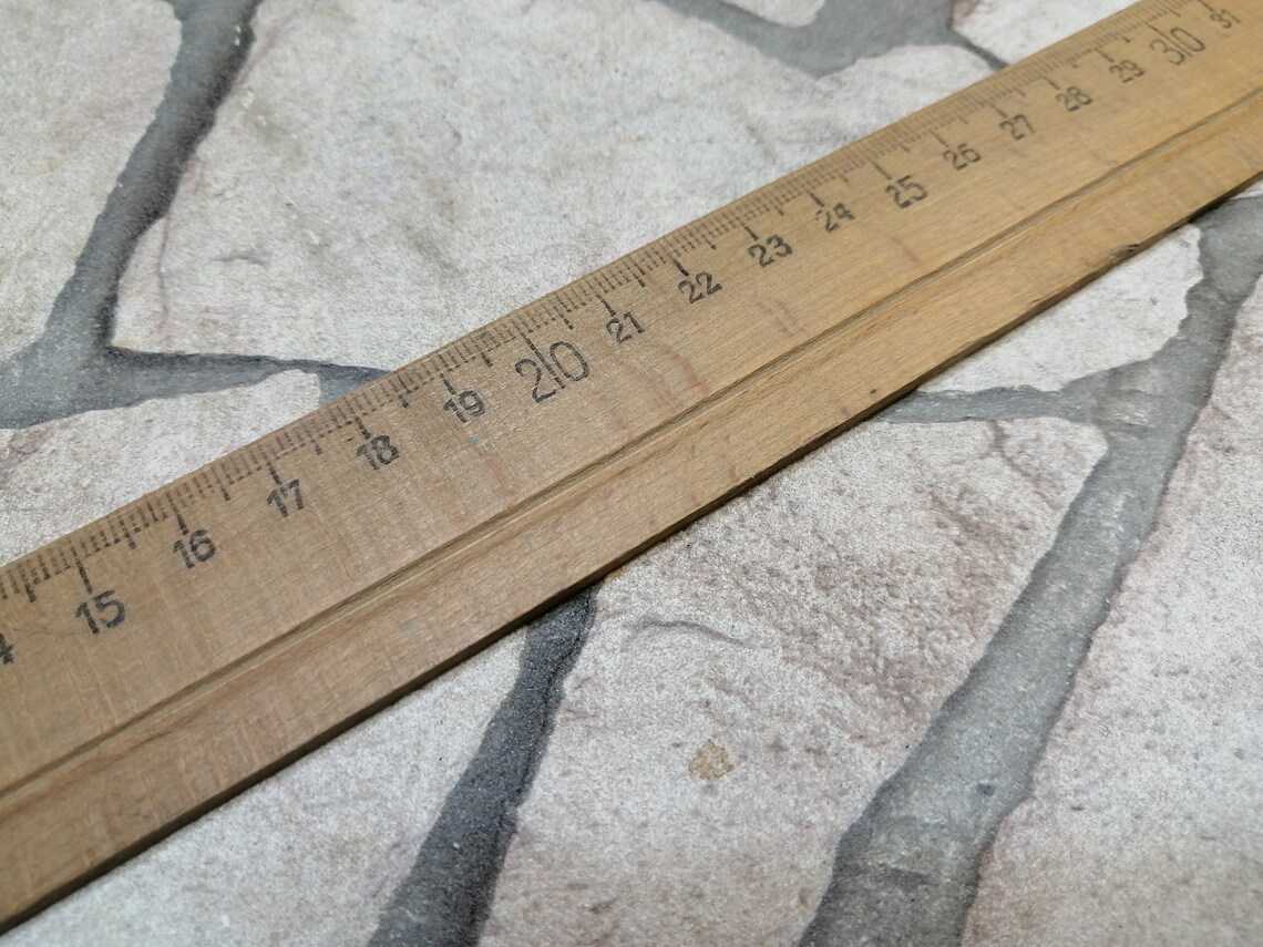 vintage wood metric ruler 40cm free shipping on sale